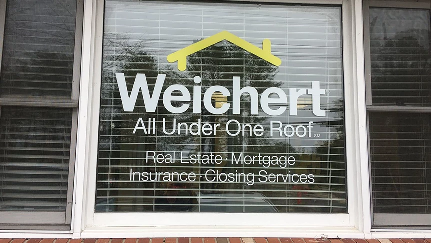 One of several window graphics we applied around Weichert in Medfords office.
