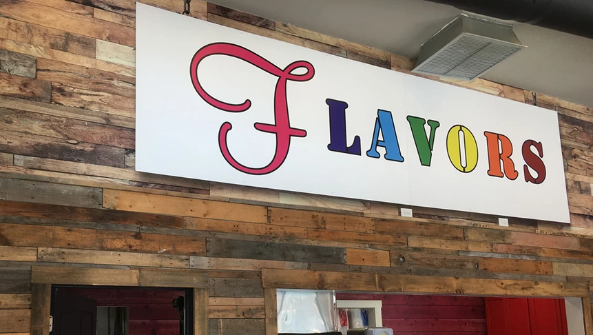 Flavors was looking to cover up signage from the restaurant that used the building previously.