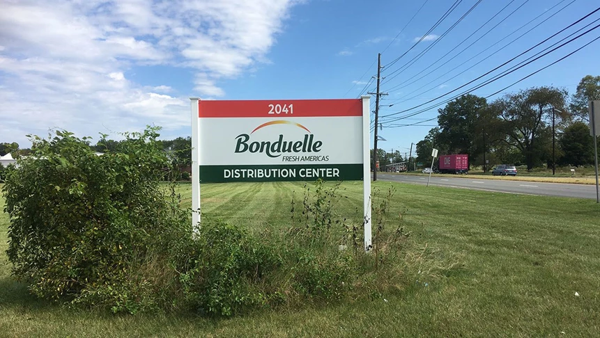 Bonduelle has started the process of creating signage for their new location in Burlington.